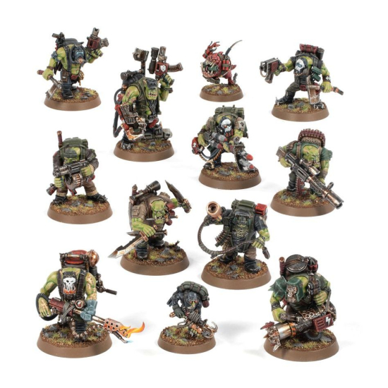 Warhammer 40k Orks Kommandos – Zestaw 12 modeli + Bomb Squig (Games Workshop)
